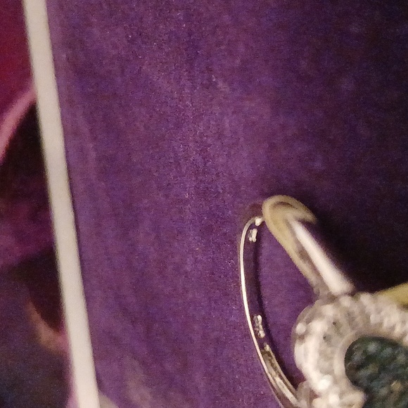 2147361-4. Blue Diamonds, Platinum over 925 Sterling Silver,  size 7 - Picture 7 of 7